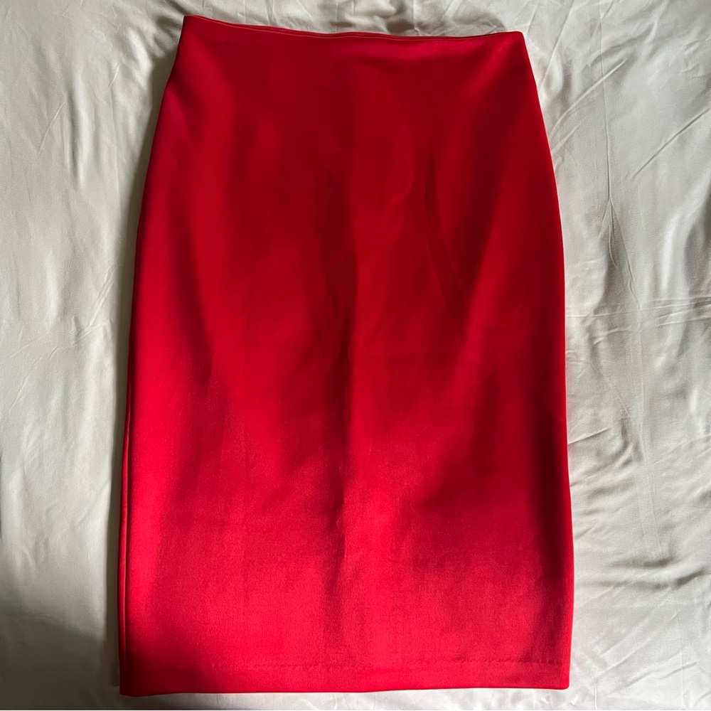 NY&CO Red Pencil Skirt Size 4 - Picture 1 of 7
